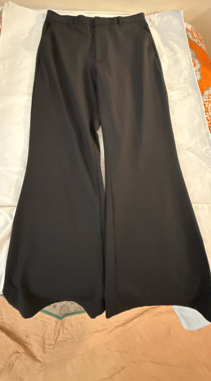 Banana Republic Sculpted Stretch Black Wide Leg Pants Tall Size 10